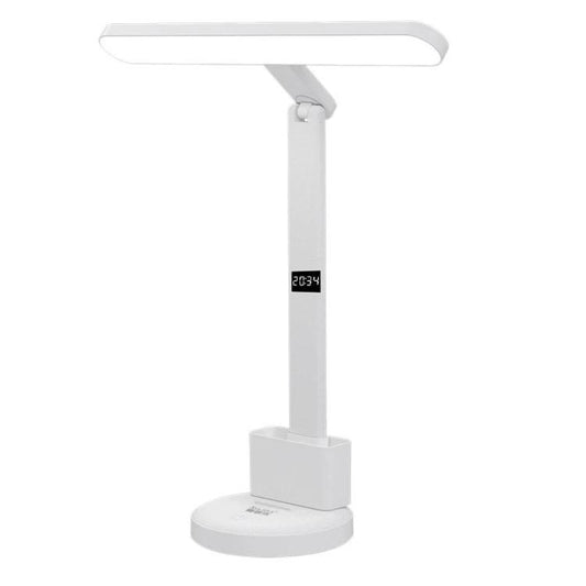 Xiajule Eye-Caring Study Desk Lamp With Time Display 3-Color Temperature Dimmable Reading Bedside Lamp, XH4000, XH4800