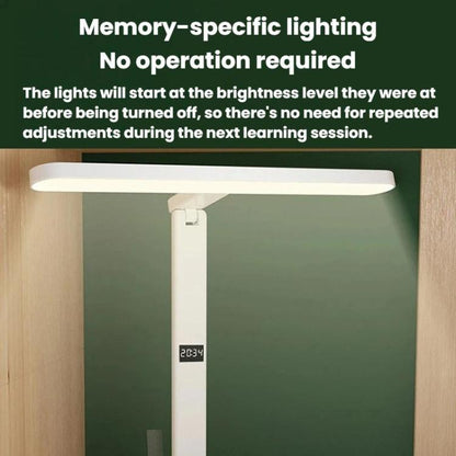 Xiajule Eye-Caring Study Desk Lamp With Time Display 3-Color Temperature Dimmable Reading Bedside Lamp, 1200mAh, 1800mAh