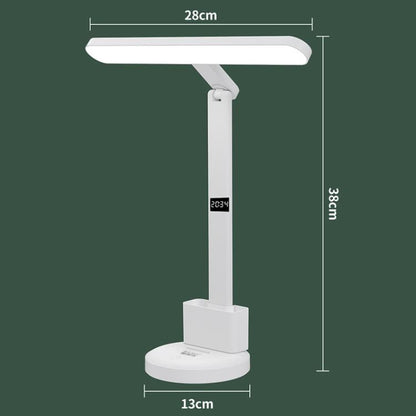 Xiajule Eye-Caring Study Desk Lamp With Time Display 3-Color Temperature Dimmable Reading Bedside Lamp, 1200mAh, 1800mAh