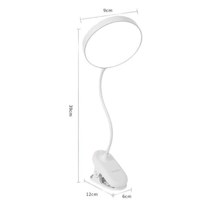 Xiajule Portable Clip On Desk Lamp Night Light, Eye Protection High CRI Reading Lamp, Plug-in, Rechargeable, Rechargeable 3 Color Temperatures Stepless Dimming