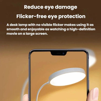 Xiajule Portable Clip On Desk Lamp Night Light, Eye Protection High CRI Reading Lamp, Plug-in, Rechargeable, Rechargeable 3 Color Temperatures Stepless Dimming