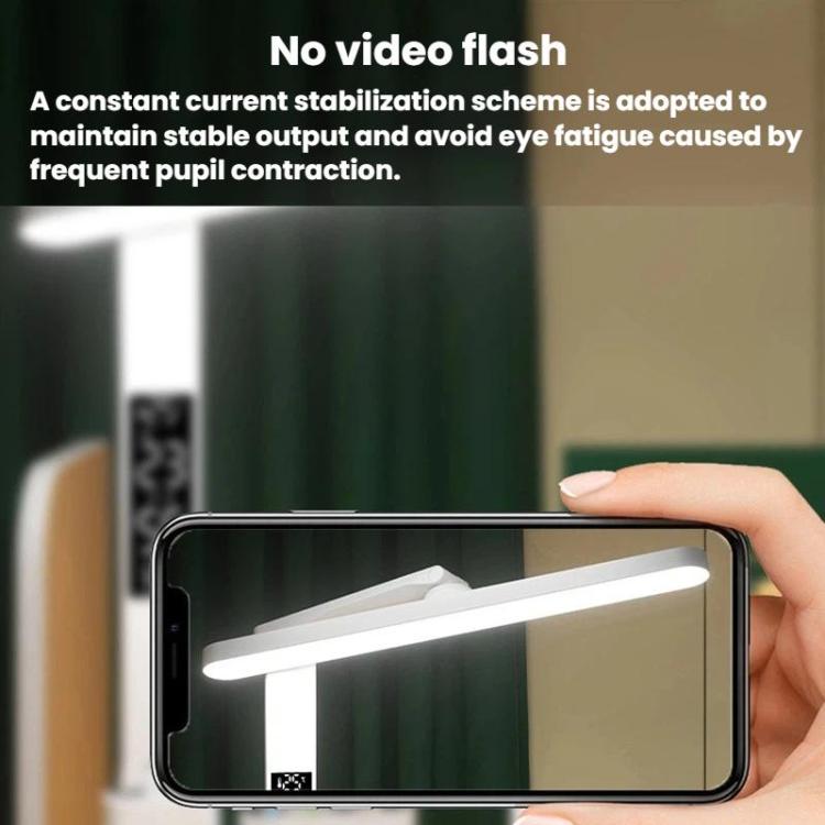 Xiajule Portable LED Desk Lamp With Time Display & Pen Holder, Dimmable Eye-Caring Lamp For Reading Homework, 1500mAh, 1800mAh