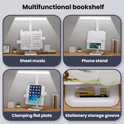 Xiajule Multifunctional Bookshelf Eye-Caring Desk Lamp, Adjustable Brightness LED Bedroom Reading Light