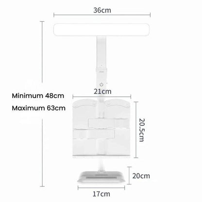 Xiajule Multifunctional Bookshelf Eye-Caring Desk Lamp, Adjustable Brightness LED Bedroom Reading Light