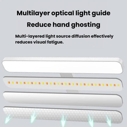 Xiajule Multifunctional Bookshelf Eye-Caring Desk Lamp, Adjustable Brightness LED Bedroom Reading Light