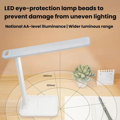 Xiajule Three-Color Temperature LED Folding Eye-Caring Desk Lamp, USB Stepless Dimmable Reading Light For Bedroom Dormitory, Plug-in, Rechargeable 500mAh, Rechargeable 800mAh, Rechargeable 1200mAh