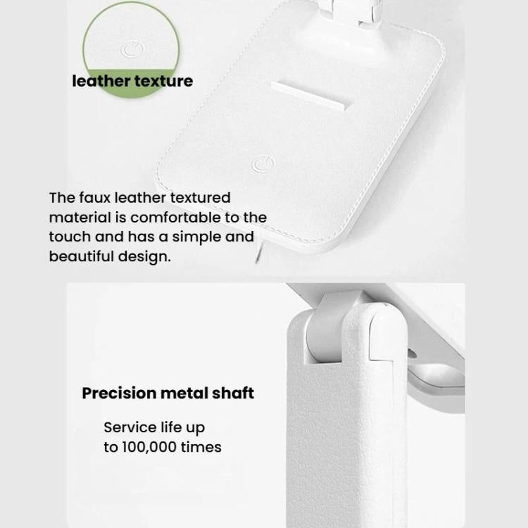 Xiajule Three-Color Temperature LED Folding Eye-Caring Desk Lamp, USB Stepless Dimmable Reading Light For Bedroom Dormitory, Plug-in, Rechargeable 500mAh, Rechargeable 800mAh, Rechargeable 1200mAh