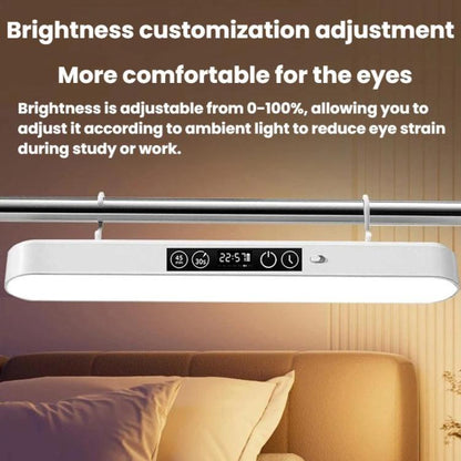 Xiajule Student Dormitory Under-Cabinet Lamp, Magnetic Mount Bed Hanging Light With Hook & Clock Display, Touchscreen, Remote Control