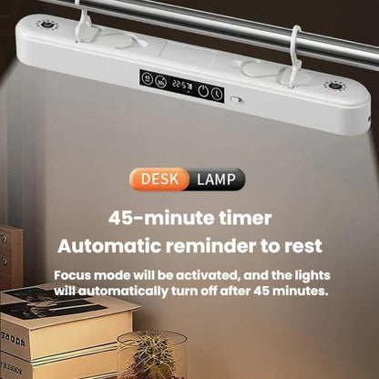 Xiajule Student Dormitory Under-Cabinet Lamp, Magnetic Mount Bed Hanging Light With Hook & Clock Display, Touchscreen, Remote Control
