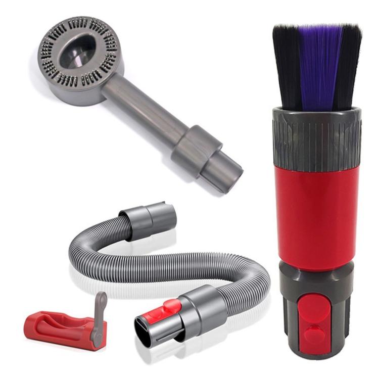 Scratch-Free Dusting Brush Accessories Kit For Dyson V7 V8 V10 V11 V15 Vacuum Attachment Set, 3-in 1 Red, 3-in-1 Gray, 4-in-1 Red, 4-in-1 Gray