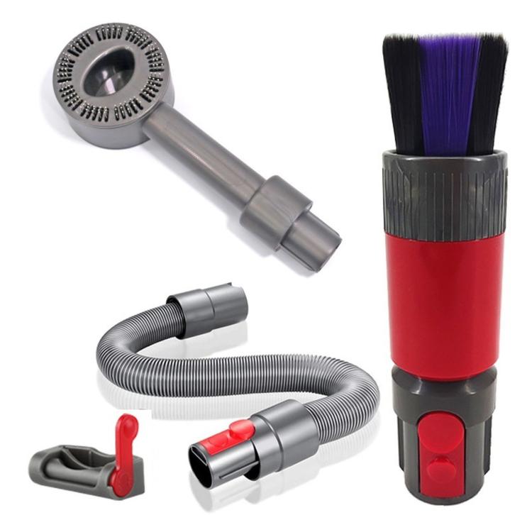 Scratch-Free Dusting Brush Accessories Kit For Dyson V7 V8 V10 V11 V15 Vacuum Attachment Set, 3-in 1 Red, 3-in-1 Gray, 4-in-1 Red, 4-in-1 Gray