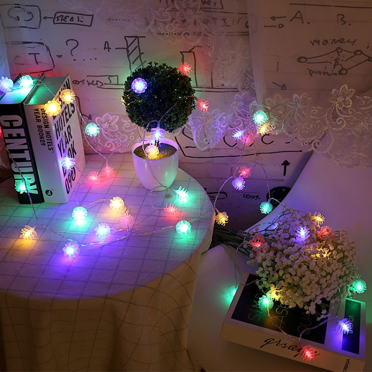 20 LEDs Solar Powered Pine Cone Outdoor Energy Saving Holiday Wedding Decoration String Light Garden Landscape Lamp