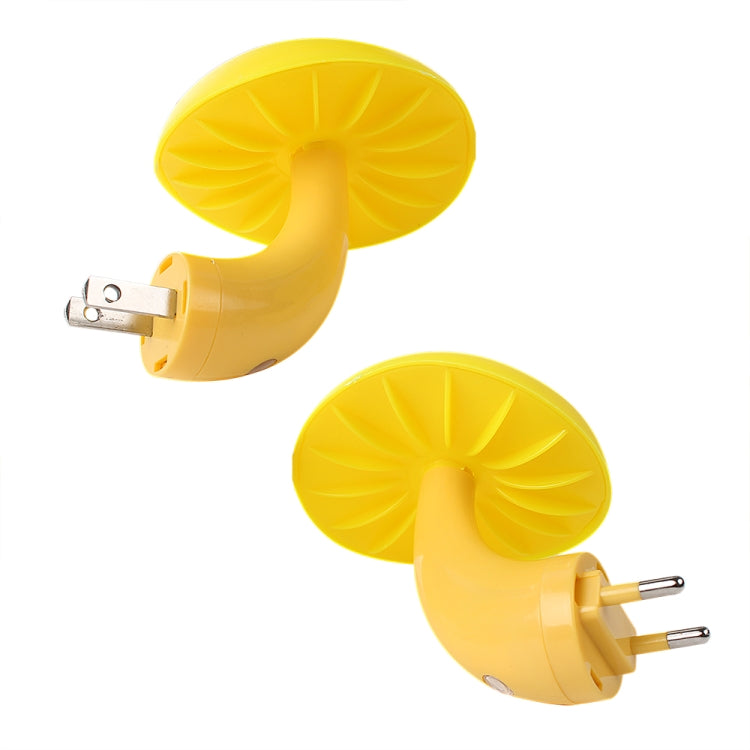 Mushroom Wall Socket Lamp Light-controlled Sensor Night Light Bedroom Home Decoration, US Plug