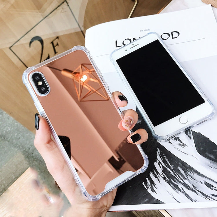 For iPhone XR Luxury Plating Mirror Acrylic TPU Case, For iPhone XR