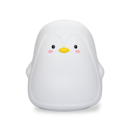 Penguin Silicone Pat Night Light Children Bedside Atmosphere Lamp, Penguin White, Penguin Pink, Penguin Gray