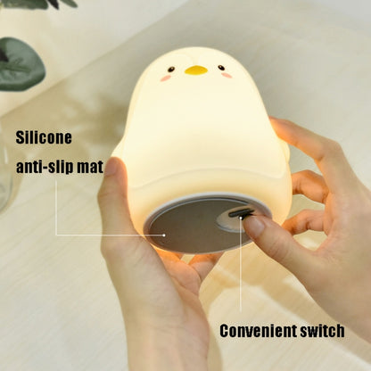 Penguin Silicone Pat Night Light Children Bedside Atmosphere Lamp, Penguin White, Penguin Pink, Penguin Gray