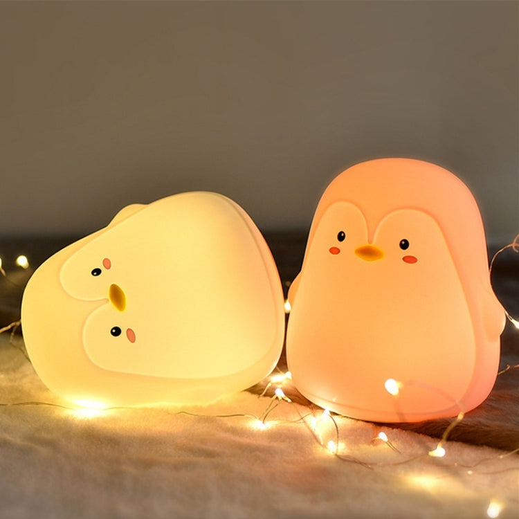 Penguin Silicone Pat Night Light Children Bedside Atmosphere Lamp, Penguin White, Penguin Pink, Penguin Gray