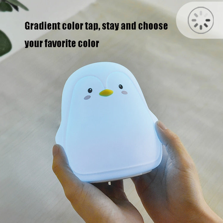 Penguin Silicone Pat Night Light Children Bedside Atmosphere Lamp, Penguin White, Penguin Pink, Penguin Gray