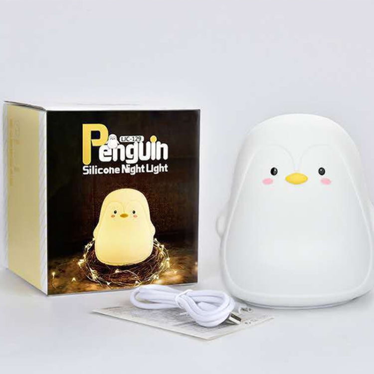 Penguin Silicone Pat Night Light Children Bedside Atmosphere Lamp, Penguin White, Penguin Pink, Penguin Gray
