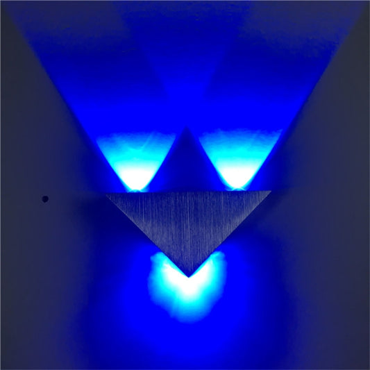 3W Aluminum Triangle Wall Lamp Home Lighting Indoor Outdoor Decoration Light, AC 85-265V, 3W
