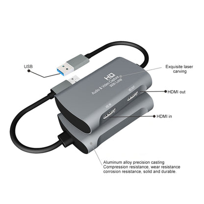 Z31 HDMI Female to HDMI Female + Audio + USB 2.0 Video Capture Box, Z31
