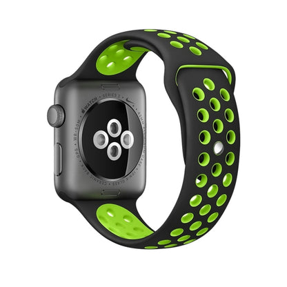 For Apple Watch Series 10 42mm / 9&8&7 41mm / SE 3&SE 2&6&SE&5&4 40mm / 3&2&1 38mm Fashionable Classical Silicone Sport Watch Band(Grey White), WA1230A, WA1230B, WA1230BG, WA1230BH, WA1230BL, WA1230BM, WA1230BR, WA1230BY, WA1230C, WA1230D, WA1230DW    ...
