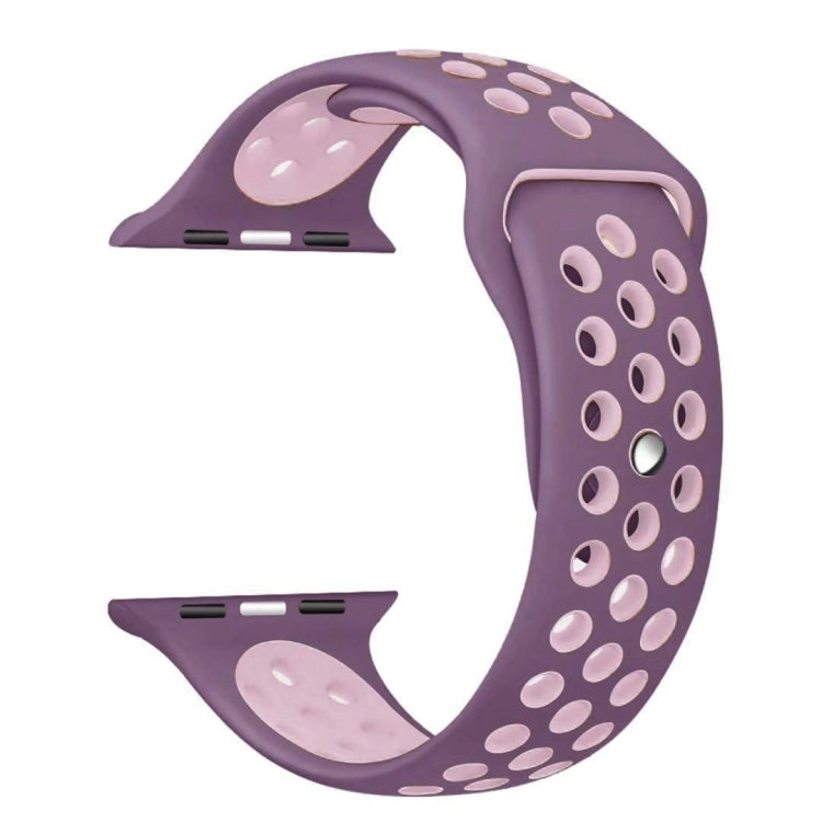 For Apple Watch Series 10 42mm / 9&8&7 41mm / SE 3&SE 2&6&SE&5&4 40mm / 3&2&1 38mm Fashionable Classical Silicone Sport Watch Band(Grey White), WA1230A, WA1230B, WA1230BG, WA1230BH, WA1230BL, WA1230BM, WA1230BR, WA1230BY, WA1230C, WA1230D, WA1230DW    ...