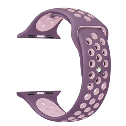 For Apple Watch Series 10 42mm / 9&8&7 41mm / SE 3&SE 2&6&SE&5&4 40mm / 3&2&1 38mm Fashionable Classical Silicone Sport Watch Band(Grey White), WA1230A, WA1230B, WA1230BG, WA1230BH, WA1230BL, WA1230BM, WA1230BR, WA1230BY, WA1230C, WA1230D, WA1230DW    ...