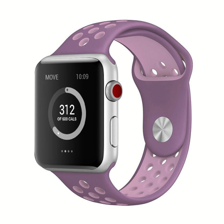For Apple Watch Series 10 42mm / 9&8&7 41mm / SE 3&SE 2&6&SE&5&4 40mm / 3&2&1 38mm Fashionable Classical Silicone Sport Watch Band(Grey White), WA1230A, WA1230B, WA1230BG, WA1230BH, WA1230BL, WA1230BM, WA1230BR, WA1230BY, WA1230C, WA1230D, WA1230DW    ...