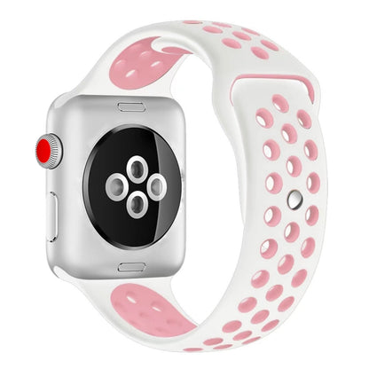 For Apple Watch Ultra 49mm&Watch Ultra 2 49mm / Series 10 46mm / 9&8&7 45mm / SE 3&SE 2&6&SE&5&4 44mm / 3&2&1 42mm Fashionable Classical Silicone Sport Watch Band(Grey Yellow), WA1231A, WA1231B, WA1231BG, WA1231BH, WA1231BL, WA1231BM, WA1231BR, WA1231B...