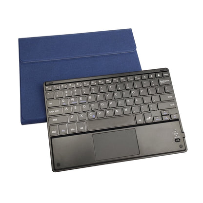 RK109C Detachable Magnetic Plastic Bluetooth Keyboard with Touchpad + Silk Pattern TPU Tablet Case for iPad Air 2020, with Pen Slot & Bracket, RK109C