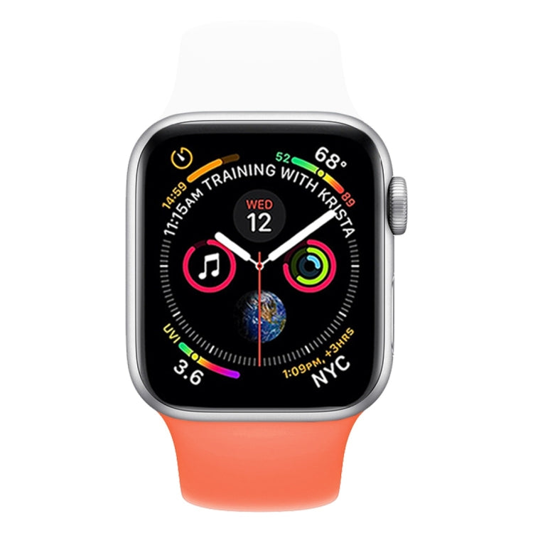 Double Colors Silicone Watch Band for Apple Watch Series 3 & 2 & 1 42mm (Light Blue+Light Pink)