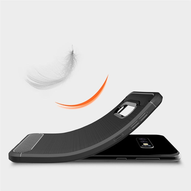 Brushed Texture Carbon Fiber TPU Case for Galaxy S10e, For Galaxy S10e （Black）, For Galaxy S10e, For Samsung Galaxy S10e, Galaxy S10e (Brushed Texture)